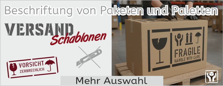 Schablonen für die Paket Beschriftung Schablonen für die Paket Beschriftung
