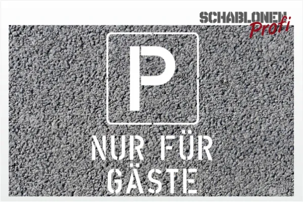 P-NUR-FÜR-GÄSTE_Parkplatzschablone_221_by-SchablonenProfi