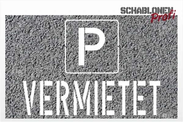 P-VERMIETET_Parkplatzschablone_212_by-SchablonenProfi