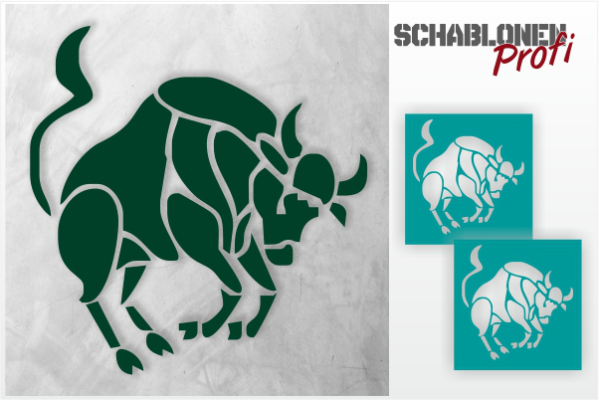 Tattoo Schablone Sternzeichen Stier TA83 by SchablonenProfi